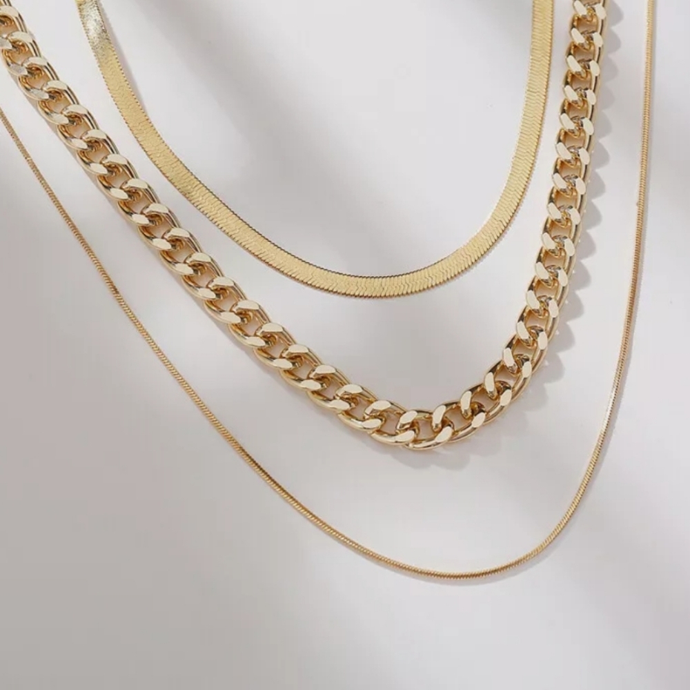 2021 fashion new arrival Boho Women Multi-Layer Choker Collar Chain Necklace - Picture 6 of 6